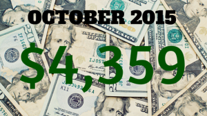 October 2015 Income Report